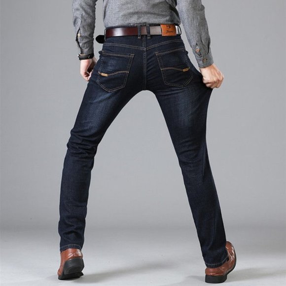 Stretch Jeans for Men Dark Blue Wear them to work or relax at home - Picture 5 of 6